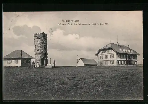 AK Feldberg im Schwarzwald, Feldbergturm und Gasthaus Zum Feldbergturm