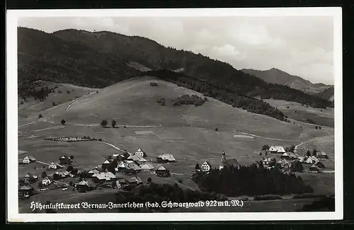 AK Bernau-Innerlehen (bad. Schwarzwald), Gesamtansicht von einem Berg aus
