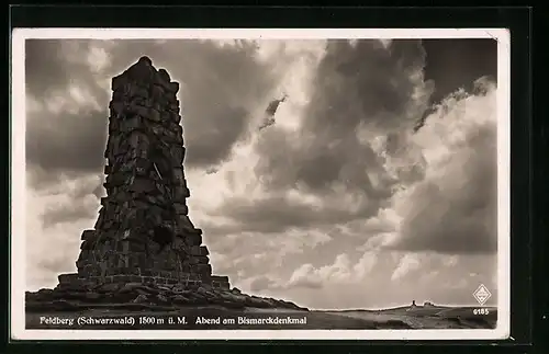 AK Feldberg (Schwarzwald), Abend am Bismarckdenkmal