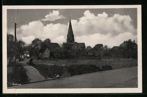 AK Rehme, Ortsansicht mit Kirche