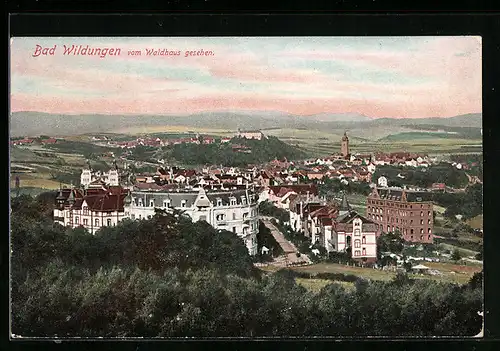 AK Bad Wildungen, Totalansicht vom Waldhaus gesehen