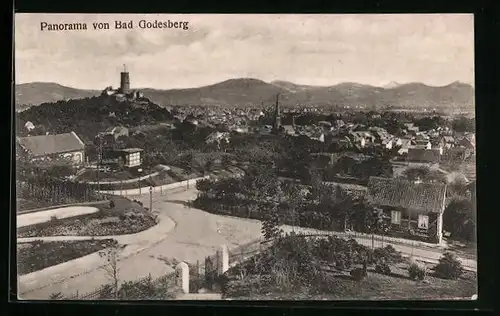 AK Bad Godesberg, Panorama aus der Vogelschau