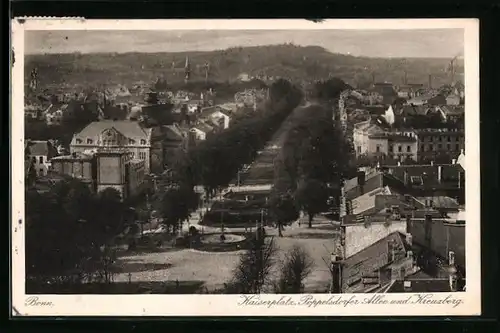 AK Bonn, Kaiserplatz, Poppelsdorfer Allee und Kreuzberg