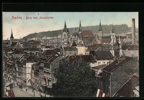 AK Aachen, Blick vom Marschiertor