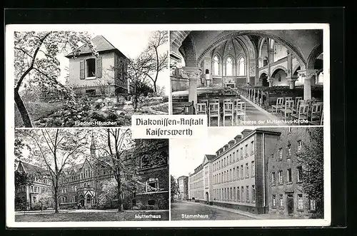 AK Kaiserswerth, Diakonissen-Anstalt, Fliedner Häuschen, Mutterhaus, Stammhaus, Inneres der Mutterhaus-Kirche