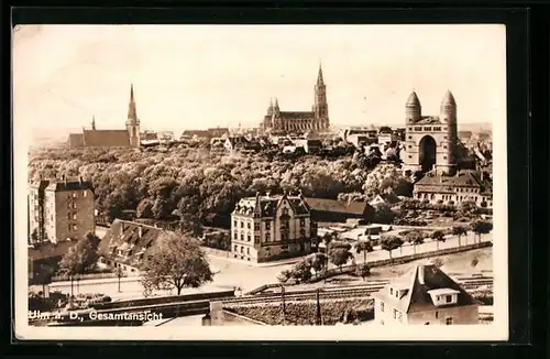 AK Ulm a. D., Gesamtansicht der Stadt