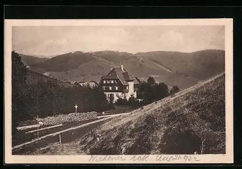 AK Wieden /Bad. Schwarzwald, Gasthaus und Pension Wiedener Eck