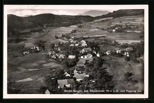 AK Gresgen /bad. Schwarzwald, Totalansicht vom Flugzeug aus