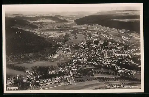 AK Nagold, Totalansicht vom Flugzeug aus