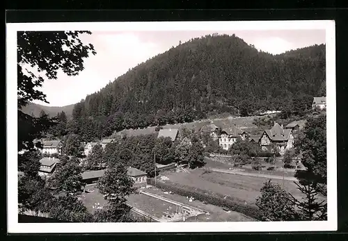 AK Bad Teinach /Schwarzwald, Teilansicht mit Schwimmbad