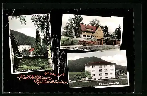 AK Bad Wildungen, Blick auf das Sanatorium, Kurhaus z. Mühle, Kurhaus Sonnenblick