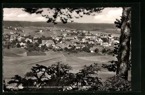 AK Tannheim über Villingen /Schwarzwald, Gesamtansicht von einem Berg aus