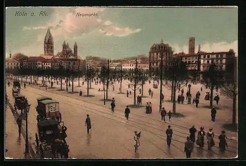 AK Köln a. Rh., Neumarkt aus der Vogelschau