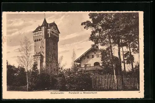 AK Grafenwöhr, Forstamt und Wasserturm