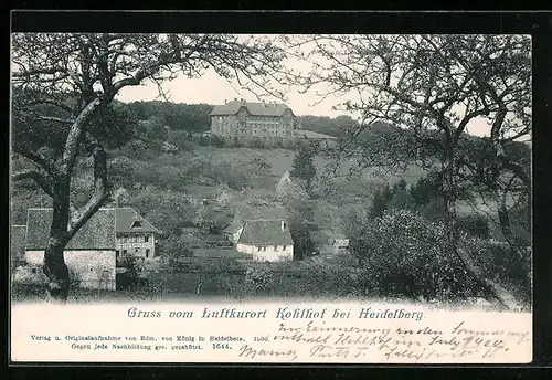 AK Kohlhof bei Heidelberg, Ortsansicht am Hang