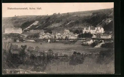 AK Schw. Hall, Blick zur Diakonissenanstalt