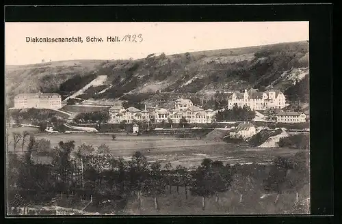 AK Schw. Hall, Blick zur Diakonissenanstalt
