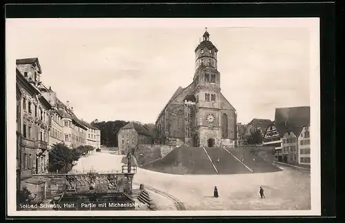 AK Schwäbisch Hall, Partie mit Michaeliskirche