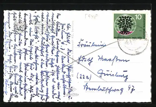 AK Oberkirchen i. Hochsauerland, Totalansicht von einem Berg aus