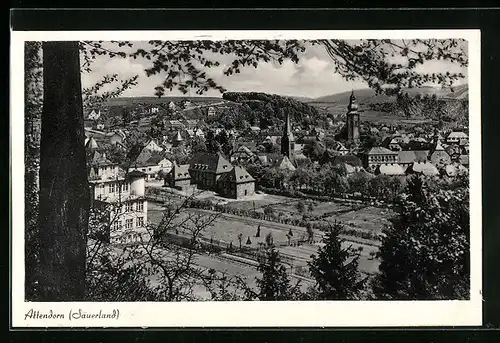 AK Attendorn (Sauerland), Ortsansicht aus der Vogelschau