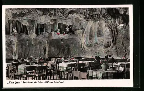 AK Balve, Blaue Grotte Restaurant zur Balver Höhle im Sauerland