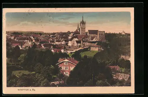 AK Wimpfen a. Bg., Ortsansicht aus der Vogelschau