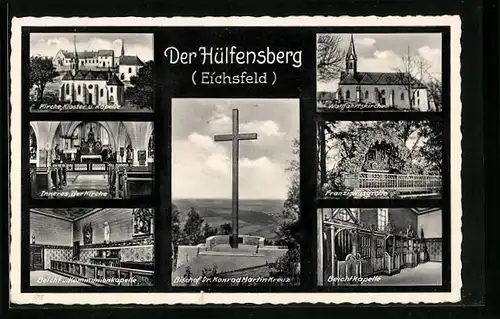AK Geismar (Eichsfeld), Der Hülfensberg mit einer Wallfahrtskirche a. d. Jahre 1360 u. einer Franziskaner-Niederlassung