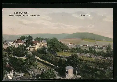 AK Bad Pyrmont, Genesungsheim Friedrichshöhe und Königsberg