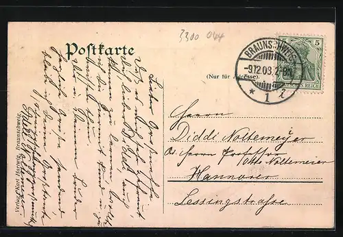 AK Braunschweig, Kaiser Wilhelmstrasse