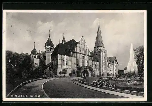 AK Bernburg /Saale, Blick zum Kurhaus