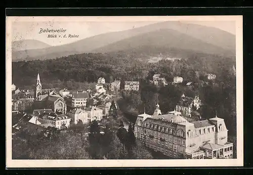 AK Badenweiler, Blick von der Ruine