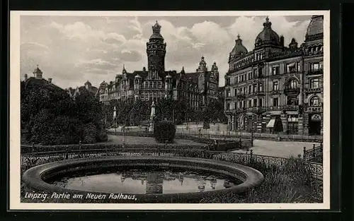 AK Leipzig, Partie am Neuen Rathaus