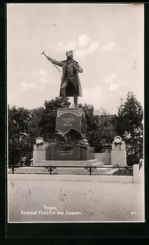 AK Torgau, Denkmal Friedrich des Grossen