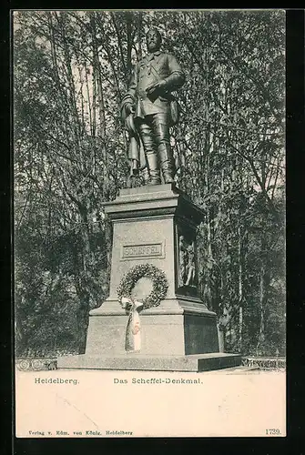 AK Heidelberg, Das Scheffel-Denkmal