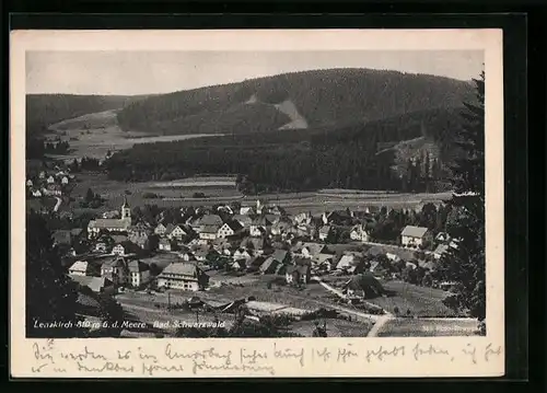 AK Lenzkirch /Bad. Schwarzwald, Totalansicht von einem Berg aus