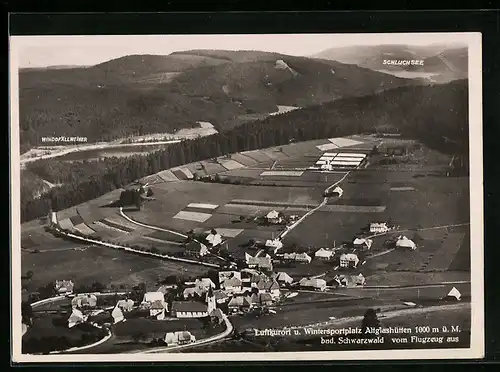 AK Altglashütten /Bad. Schwarzwald, Totalansicht vom Flugzeug aus