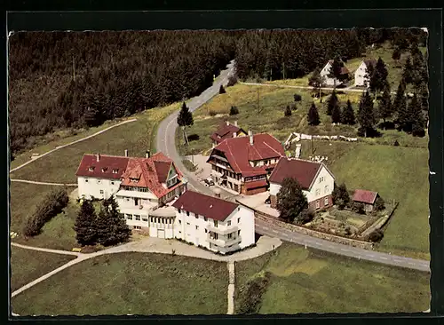 AK Kniebis im Schwarzwald, Blindenerholungsheim vom Flugzeug aus