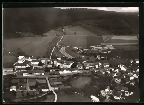 AK Rengshausen im Beisetal, Totalansicht vom Flugzeug aus