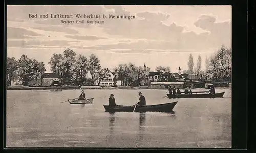 AK Buxheim, Ruderboote am Weiherhaus