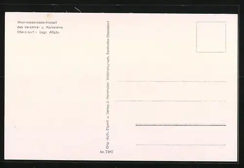AK Oberstdorf, Moorwasser-Badeanstalt