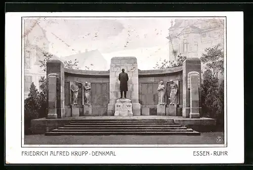 AK Essen / Ruhr, Friedrich Alfred Krupp-Denkmal