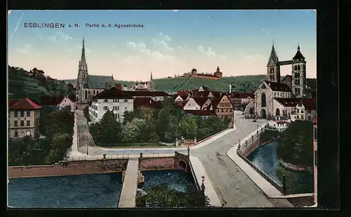 AK Esslingen a. N., Partie bei der Agnesbrücke