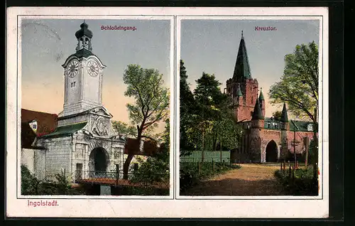 AK Ingolstadt, Kreuztor, Schlosseingang