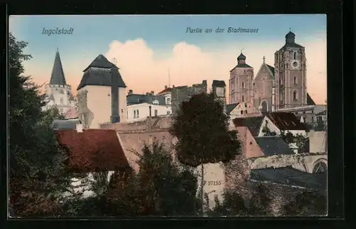 AK Ingolstadt, Partie an der Stadtmauer