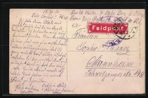 AK Kehl a. Rh., Agnesplatz mit Denkmal