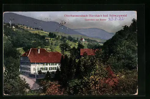 AK Oberharmersbach-Riersbach, Gasthaus zur Sonne