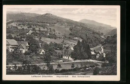 AK Ottenhöfen, Gesamtansicht mit Hagenbrück