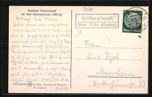 AK Unterstmatt, Kurhotel