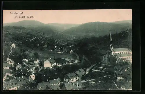 AK Lichtenthal bei Baden-Baden, Totalansicht, Luftbild