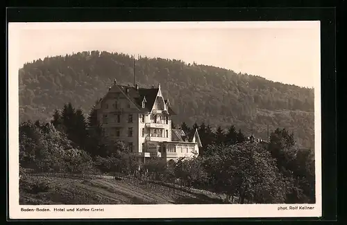 AK Baden-Baden, Hotel-Café Gretel